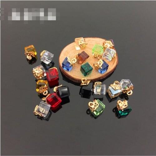 11*8mm 100pcs/lot mixed Diy Jewelry Accessories Drop Classical Alloy Pendant Water Cube Pendant Cut Fashion Design For Wedding