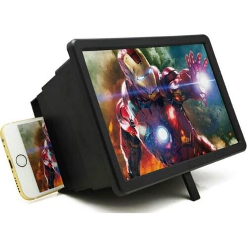 12'' retractable 3d mobile phone Acrylic HD video viewing film eye protection desktop screen amplifier video magnifier bracket