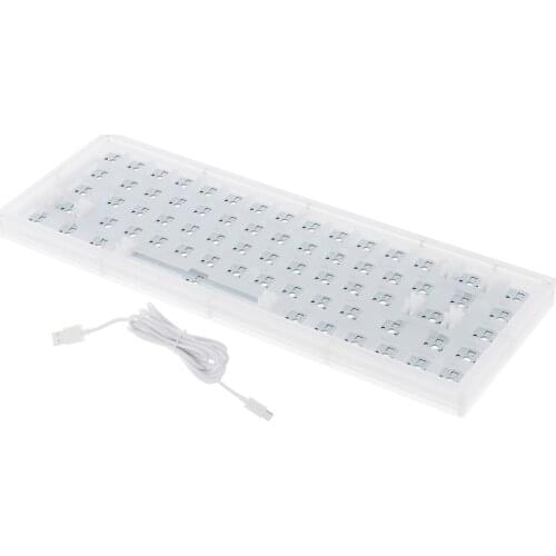 65% Ultra-Compact Acrylic DIY Kit 68 Keys Computer Mechanical Keyboard Hot Swap Plug and Play Accessories Parts