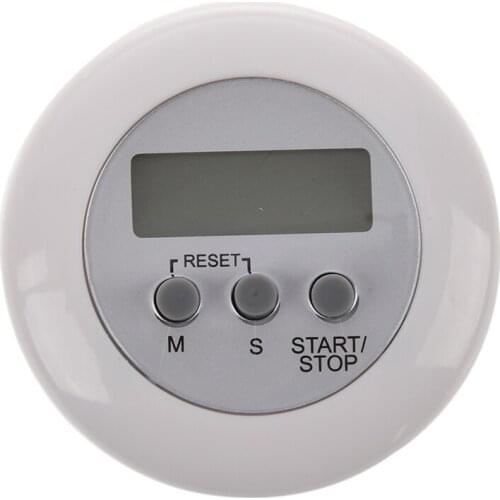 White Mini Digital LCD Kitchen Cooking Countdown Timer Countdown Clock Alarm