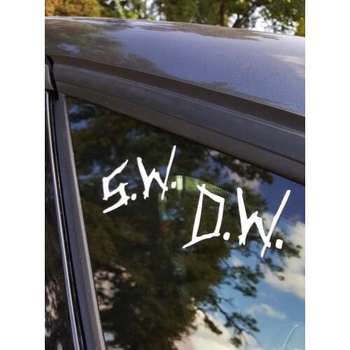 Black/Silver Creative Fond SW DW Car Body Sticker waterproof decals Car Styling Accessories Vinyl Window Decor Removable S630