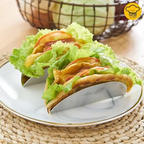 Taco Holder Stainless Steel 3 Layers Wave Shape Taco Stand Holder Pie Tools Tortilla Press Tortilla Maker Kitchen Gadgets