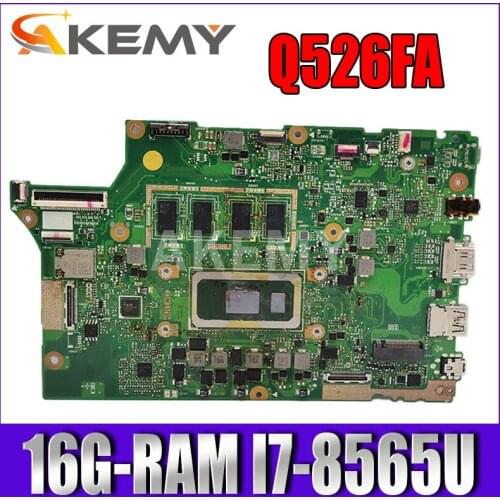 For Asus Q526FA Q526FA-bi7t13 Q526F UX562FA UX562F original Laptop mainboard Motherboard W/ 16G-RAM I7-8565U