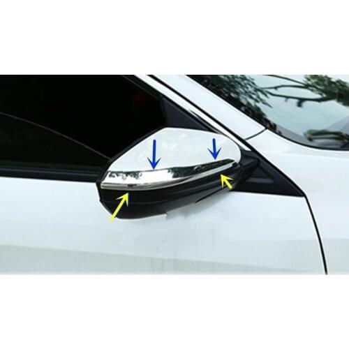 For Honda Civic 10th Sedan 2016 2017 2018 2019 Car Styling Stick Rear View Rearview Side Glass Mirror Cover Trim Frame Lamp 2pcs