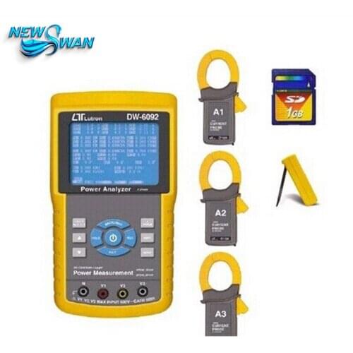 Electrical Equipments DW-6092 Three 3 Phase Power Meter Analyzer Lutron Dw-6092 Tester Real Time Data Logger
