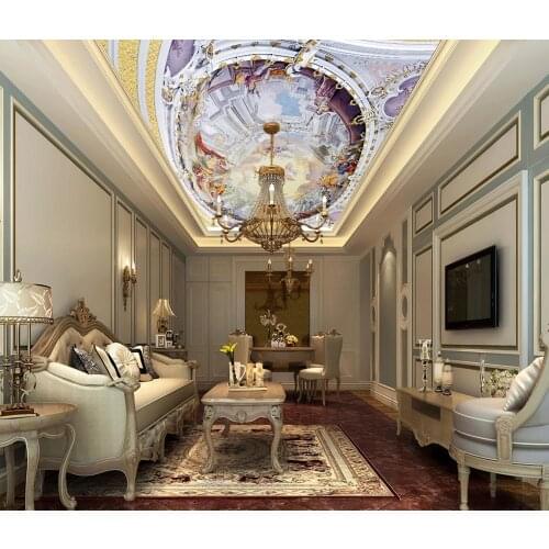 European angel ceilings classical ceiling Mural Living Room Study Bedroom Ceiling Wallpaper De Parede