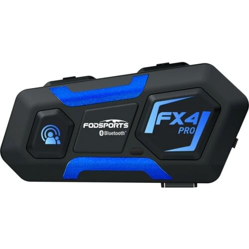 Fodsports FX4 Pro Motorcycle Helmet Bluetooth Intercom Moto Helmet Headset 1000m 4 Rider BT Interphone Intercomunicador FM Radio