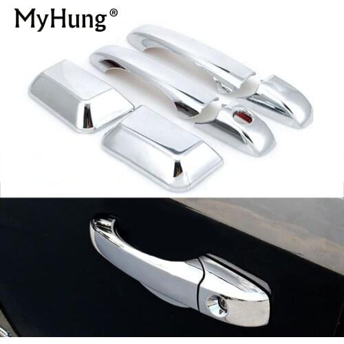 ABS Chrome Car Door Handle Cover Guard Protection For Jeep Compass 2007 To 2015 6PCS Per Set Car Styling Auto Accessories