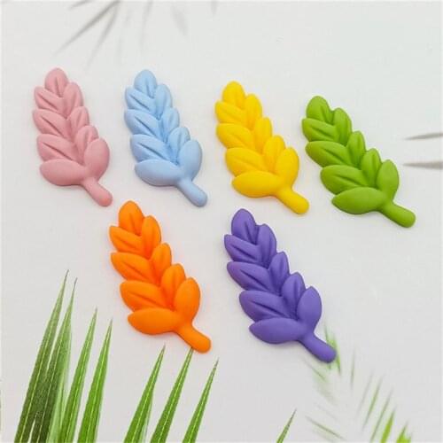 Julie Wang 20PCS Resin Wheat Ears Charms Random Color Artificial Cereals Pendant Bracelet Jewelry Making Accessory Decor