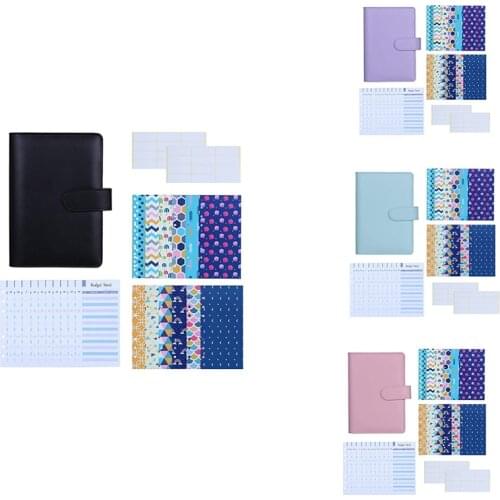 PU Leather Folder Budget Cash Envelope System Budget Envelope Expenditure Budget Sheet and Banknote Planning Label