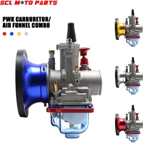 ALconstar-Motorcycle Carburetor 2T 4T Keihi PWK 28mm 30mm Carburador + 50mm Air Filter with Mesh For Piaggio Zip CRF 230 Racing