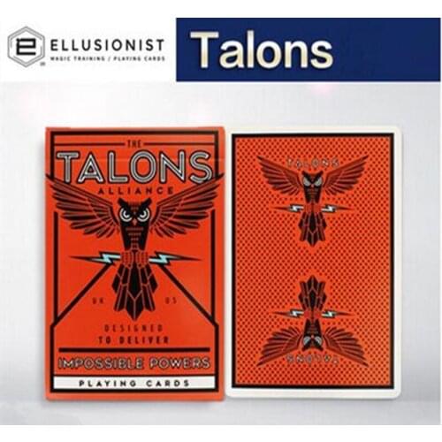 Talons Playing Card Ellusionist Alliance Orange Owl Poker New Sealed Magic Deck Props Magia Tricks