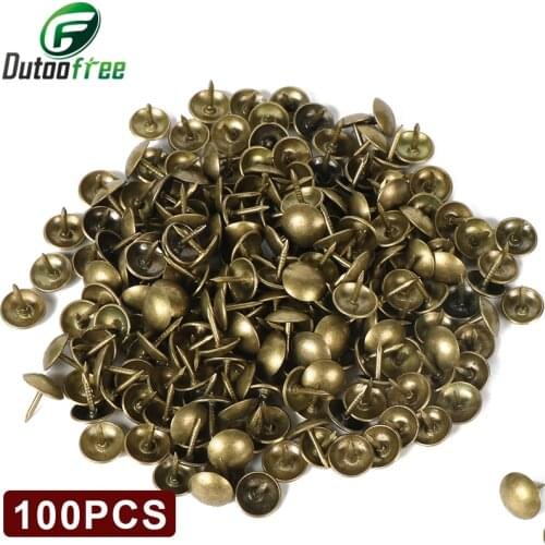 Pushpin Doornail Hardware Antique Bronze Decorative Upholstery Nail Jewelry Gift Box Sofa Decorative Tacks Stud 100pcs 7x11mm