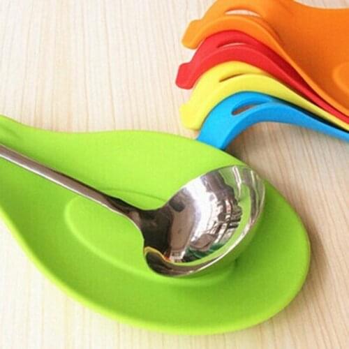 Kitchen Tool Spoon Mat Cooking Tools Food Grade Silicone Heat Resistant Utensil Spatula Gadget Holder Insulation Storage Shelve