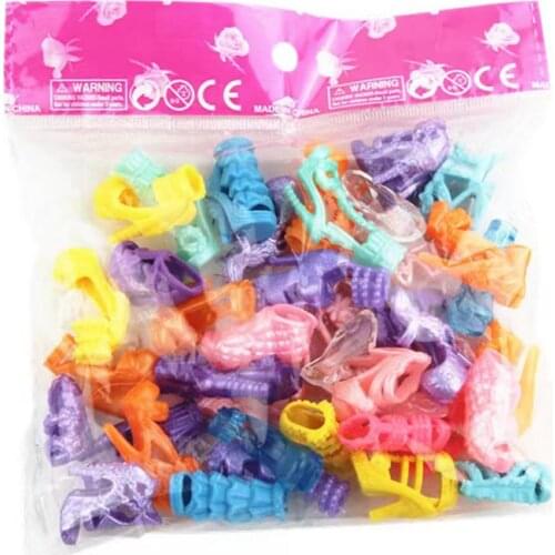 Dolls Shoes Kids Toys 30 Items/Lot Doll Accessories New Original multiple Colorful Fashion Sneaker Flat Shoes For Barbie Game