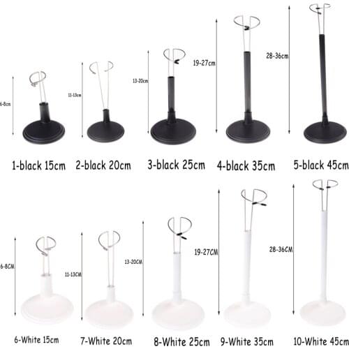 Cute Adjustable Metal White/Black Doll Dummy Puppet Wrist Stand Holder Bracket Support Dollhouse Accessory Toy Display Kid Gift