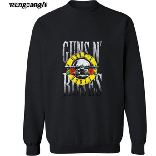 Mens Sweatshirt 2019 new GUNS N ROSES Hoodies Men Women Sweatshirts Autumn Winter Punk skull Rose design Hoodie Tops 4XL Clothes