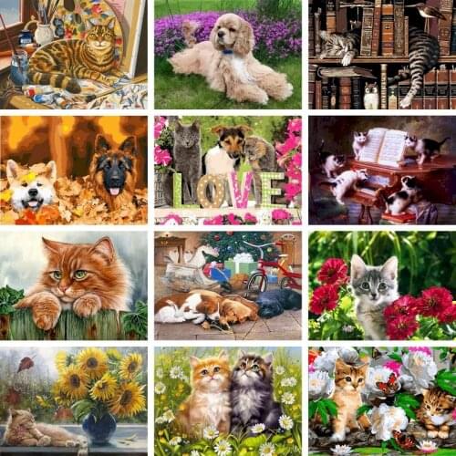 Gatyztory 60×75cm Painting By Numbers Animals Canvas Drawing Handpainted Oil Painting Kits Acrylic Paints Art Unique Gift Wall D