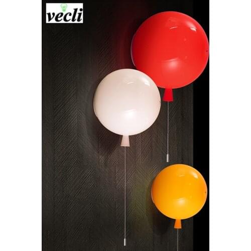 Balloon Lamps Children Wall Lamps Pull Switch Bedroom Bedside corridor Lighting ,baby child room lamps ecoration wall sconce bra