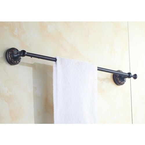 Wall Mounted Black Oil Rubbed Brass Bathroom Single Towel Bar Towel Rail Holder Bathroom Accessory mba461