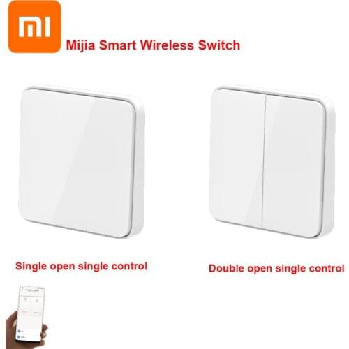 NEW Xiaomi Mijia Wireless Smart Wall Switch Single/Double Open Dual Control Switch For Smart Light Remote Control Mi Home APP