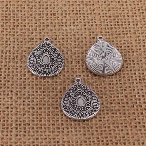3pcs Water Drop Charms 27x20mm Antique Silver Color Pendant for DIY Jewelry Making Findings Handmade Craft 2732