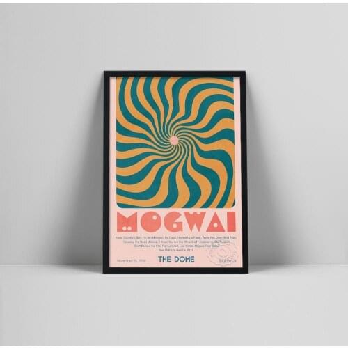 Classical Singer Mogwai Gig Poster Colorful Canvas Painting Pop Music Album THE Dome Art Painting Living Room Home Decor Gift