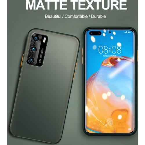 Matte skin feel anti-shock phone case For huawei P40 Lite P30 Pro honor 10i 20 pro lite soft silicone bumper armor Cover p 40 30