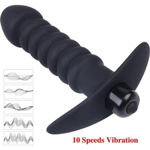 Silicone Prostate Massager Anal Plug Beads sex Toys Skin Dildo Adult vibrating spear Butt Plug Sex Products Sex Toys for lovers