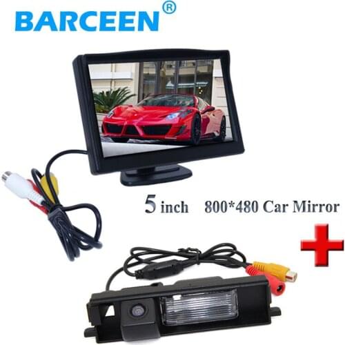 TFT car display monitor bring 5" wide hd screen +black rainproof function car reversing camera for Toyota RAV4 (2009~2012)