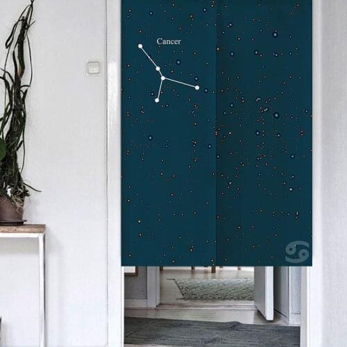 Twelve constellations fabric curtain, bedroom decorative curtain, toilet Feng Shui curtain
