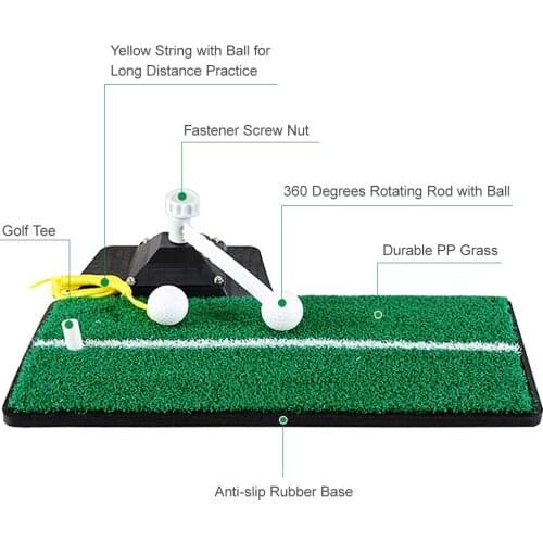 Golf Practice Swing Mat Golf Power Trainer Golf Grass Training Mat for Outdoor Indoor Home Garden Office Camping