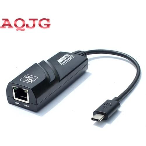 USB 3.1 Type-C 10 100 1000Mbps Gigabit Ethernet RJ45 External Network Card LAN Adapter Type C 3.1 to RJ45 Network Card AQJG