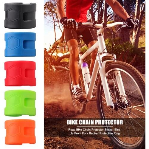 Bicycle Front Fork Rubber Protective Ring Frame Cover Guard Bicycle Riding Parts MTB Road Bike Chain Protector Stickers