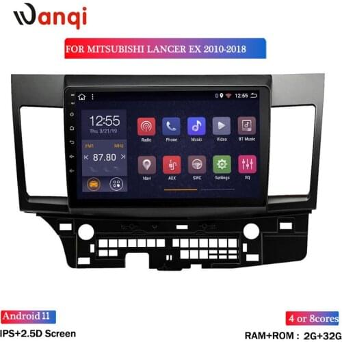 Wanqi Eight Cores 10.1" Android 8.1 Car Radio Head Unit GPS Navigation Multimedia Player For Mitsubishi Lancer-ex 2010-2018 WiFi