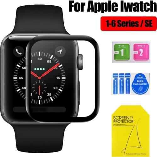 3D Full Coverage Screen Protectors For Apple Watch 1 2 3 4 5 6 Series Protective Glass Film For Iwatch Se 38mm 40mm 42mm 44mm HD