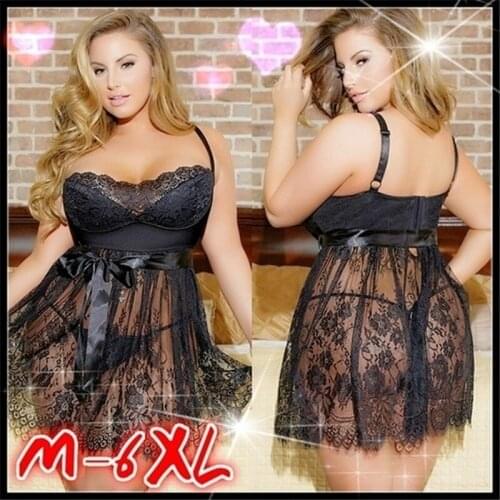 Summer Women Black Lingerie Lace Dress G-string Nightwear Sleepwear Nightgown Dress Underwear Cosplay Costumes Sexy Night Dress