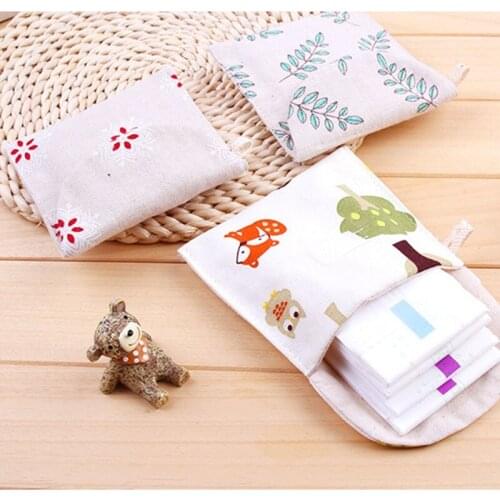 1PCS Cute Fresh Large Capacity Sanitary Napkin Bag Outdoor Travel Portable Girl Aunt Towel Storage Bag Candy Key Coin Purse