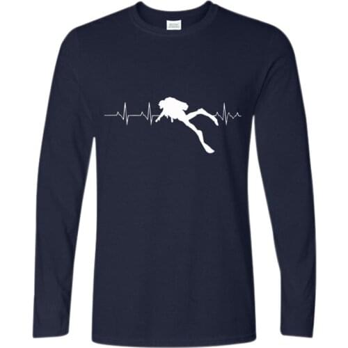 2021 Mens scuba boy Custom T-Shirt Funny mens long sleeve birthday gift summer fashion o-neck cotton creative cool T-shirt