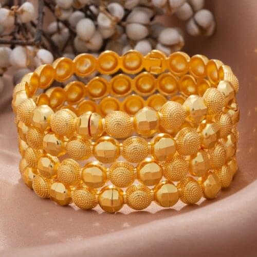 4pcs/Set Bracelet for Women Dubai Bangles Ethiopian Bracelets African Jewelry Arab Middle East