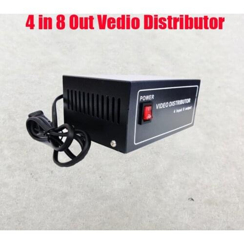 4 In 8 Out AHD TVI CVI HD Composite BNC Video Distributor For CCTV Security Camera DVR System