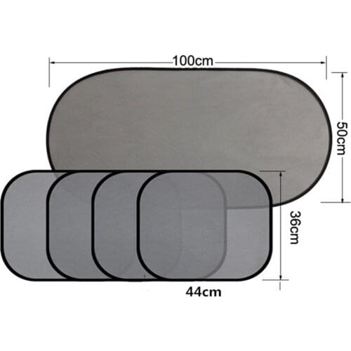5Pcs/set Car Sunshade Cover Mesh Car Rear Front Windshield Window Protector Shield Block Heat Resistant UV Protection Foils