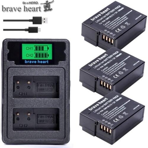 3X DMW-BLC12 BLC12 DMW-BLC12E DMW-BLC12PP Battery for Panasonic Lumix DMC-G85,FZ200,FZ1000,G5,G6,G7,GH2,GX8