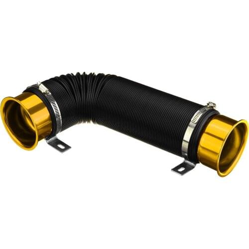 76mm Car Air Filter Intake 1M Cold Pipe Flexible Duct Feed Hose Kit With Tuyere Inlet Clamp Tube Hose Air Intake Pipe