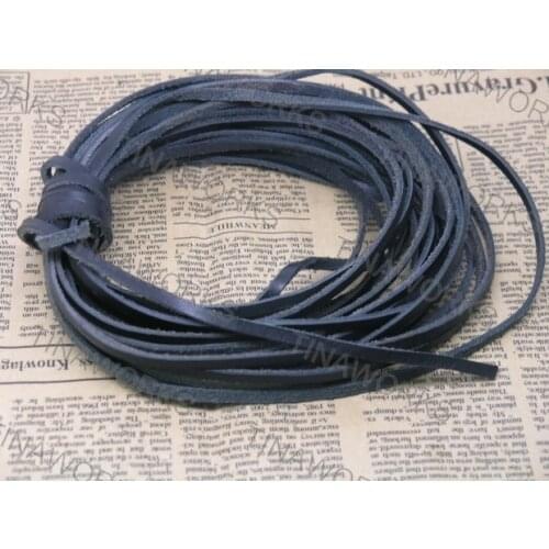 FREE SHIPPING 4mmx1.5mm Black Square Black Real Leather Cord 100meters