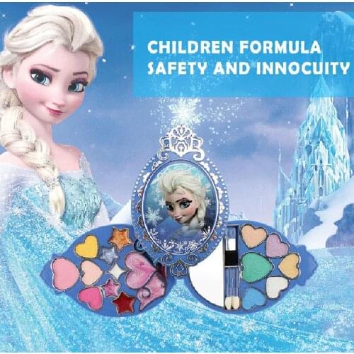 Disney Princess Kids Professional Cosmetics Frozen Anna And Elsa Baby Girl Games Pretend Play Beauty Fashion Children Makeup Toy