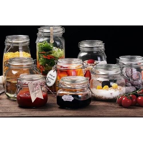 Sealed cans, glass, food bottles, honey, lemon, passion fruit, pickles, jars, lids, household small storage jars
