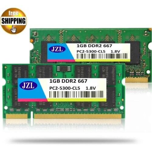 JZL Laptop Memory Ram SODIMM PC2-5300 DDR2 667MHz 200PIN 1GB / PC2 5300 DDR 2 667 MHz 200 PIN 1.8V CL5 Notebook Computer SDRAM