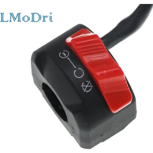 LMoDri Motorbike Handlebar Mount Push Button Start Kill ON OFF Headlight Fog Light Switch 12V Motorcycle Switches