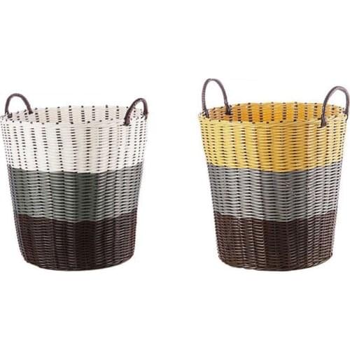 Dirty Clothes Laundry Storage Basket Foldable Plastic Rattan Kids Toys Fruit Organizer Basket Home Sundries Storage